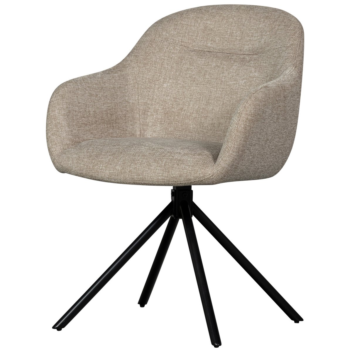Lot de 2 chaises de salle à manger en chenille GRAND-JAKI sable, WOOOD