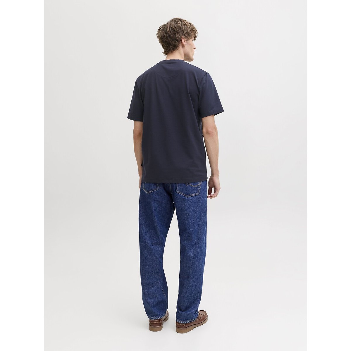 T-shirt manches courtes bleu nuit, JACK & JONES
