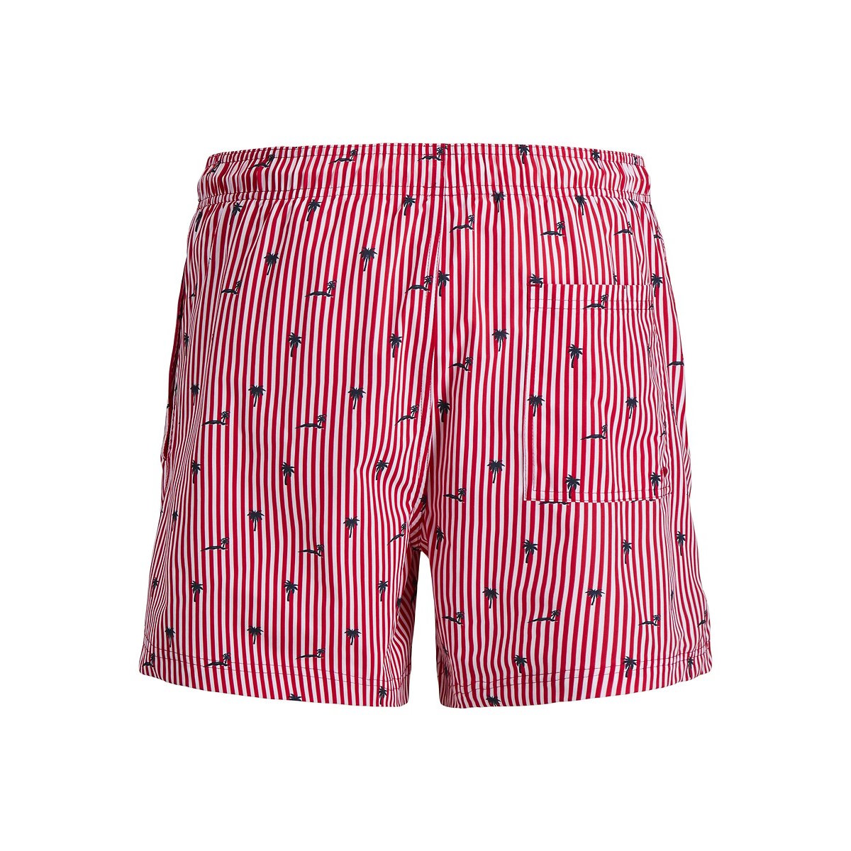 Short de bain rayé rouge, JACK & JONES