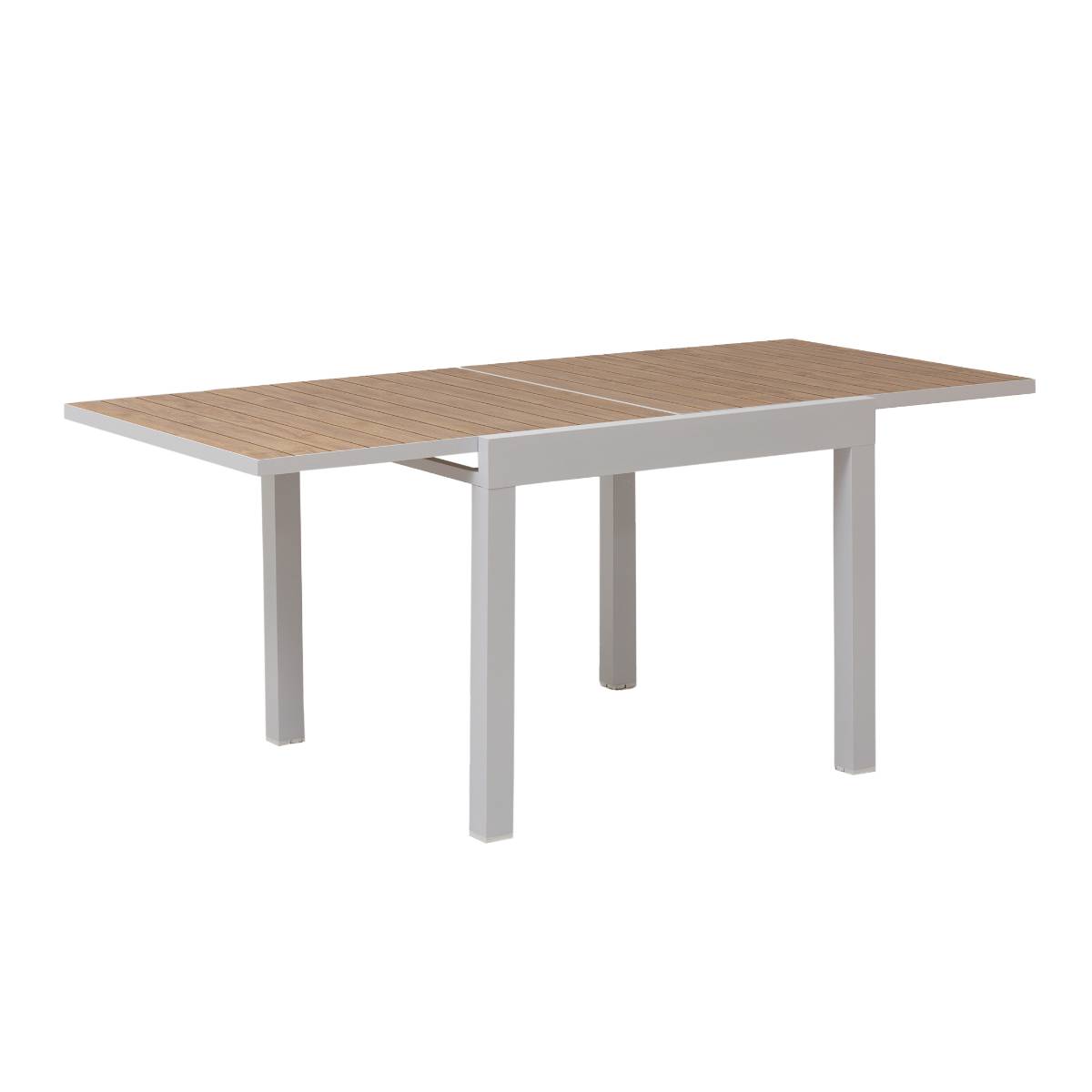 Table de jardin en aluminium AYDEN blanc, MADE IN MEUBLES 