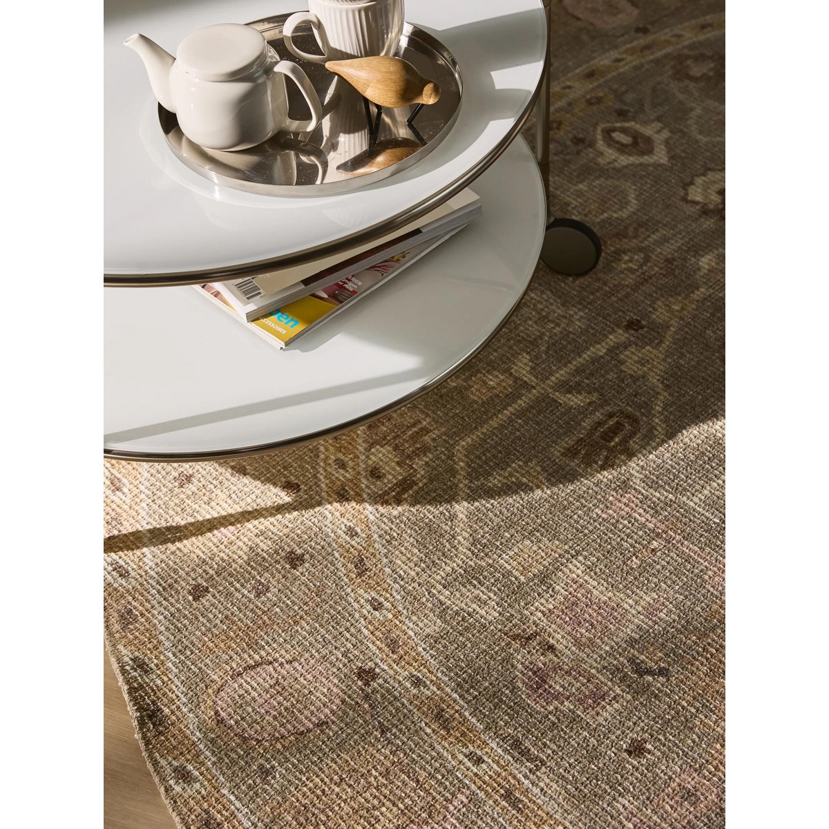 Tapis rond LORENZO beige, BENUTA 