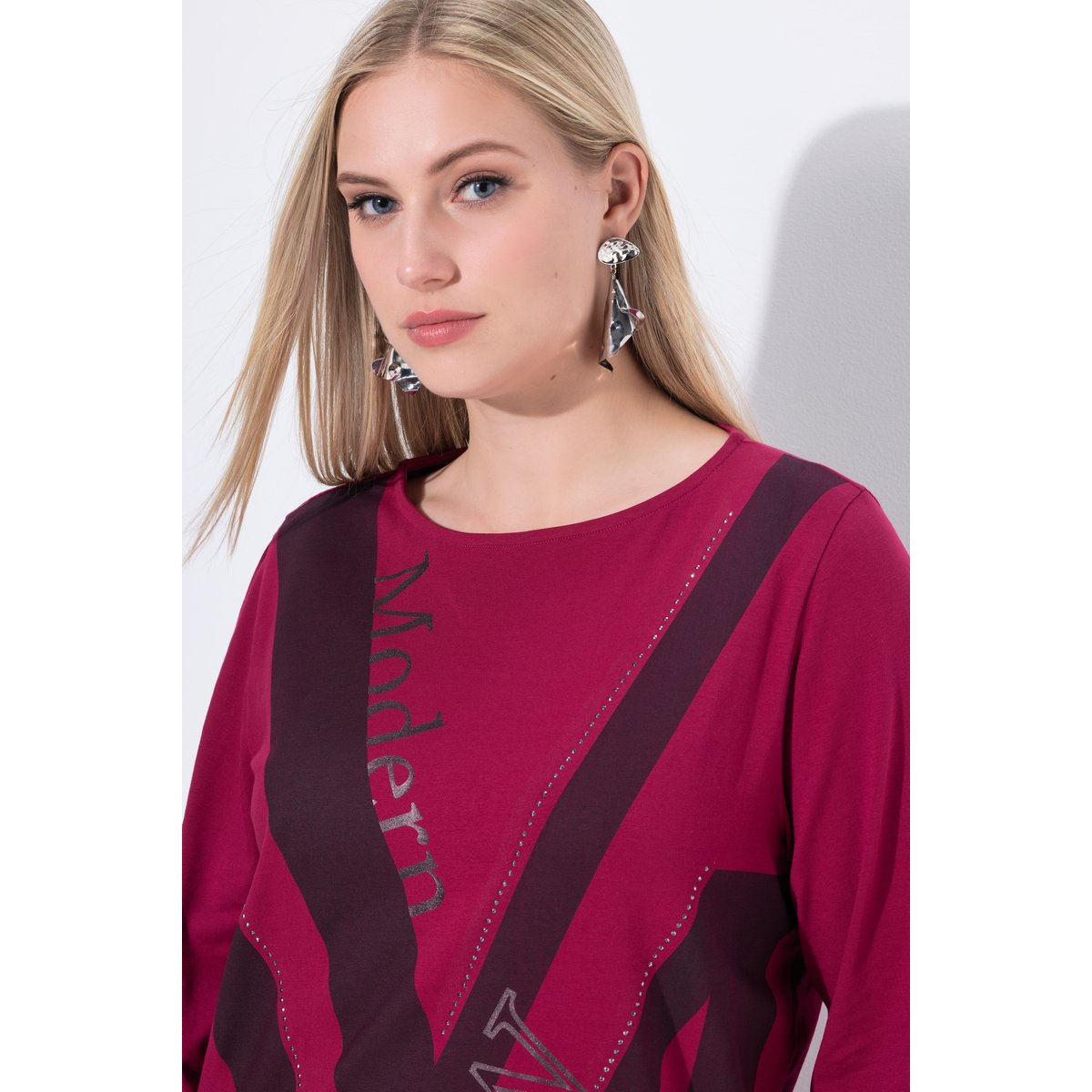 T-shirt à col bateau bordeaux, ULLA POPKEN