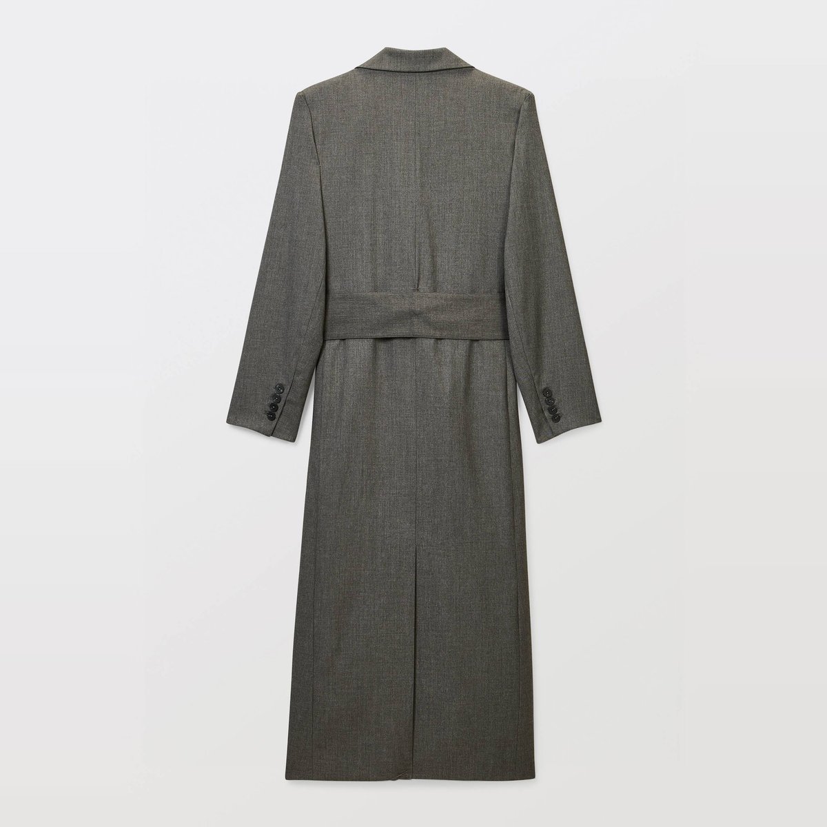 Robe tailleur cintrée unie gris fonce anthracite, MONOPRIX