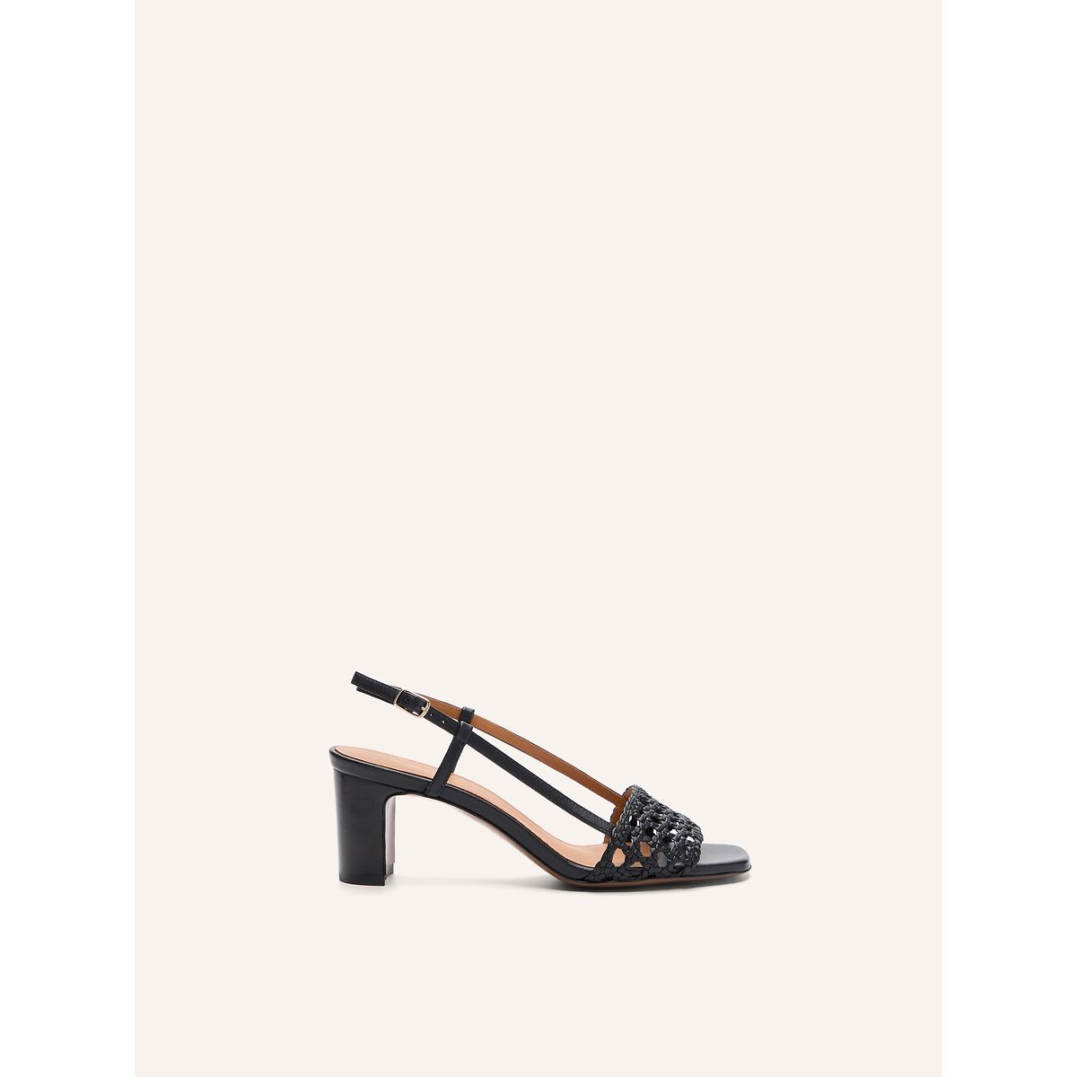 Sandali in pelle intrecciata n° 592 nero , RIVECOUR