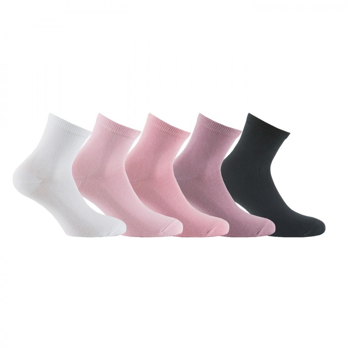 Lot de 5 paires de socquettes camaïeux rose, KINDY