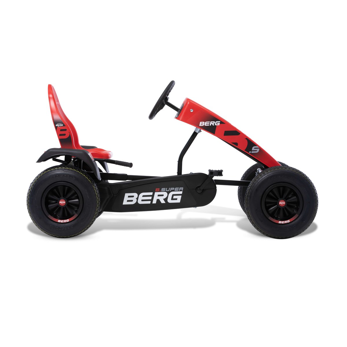 Kart à Pédales pour Enfants, 5+ Ans, XL Black Edition BFR red, BERG TOYS