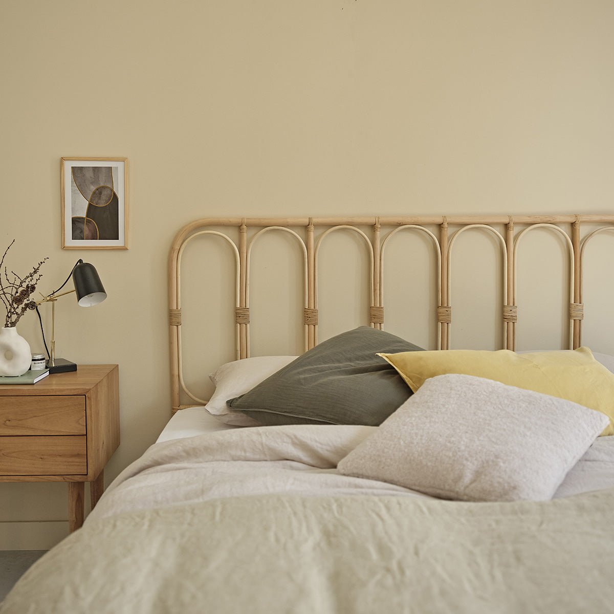 Tête de lit en rotin BOHO naturel, BERAH GETAH