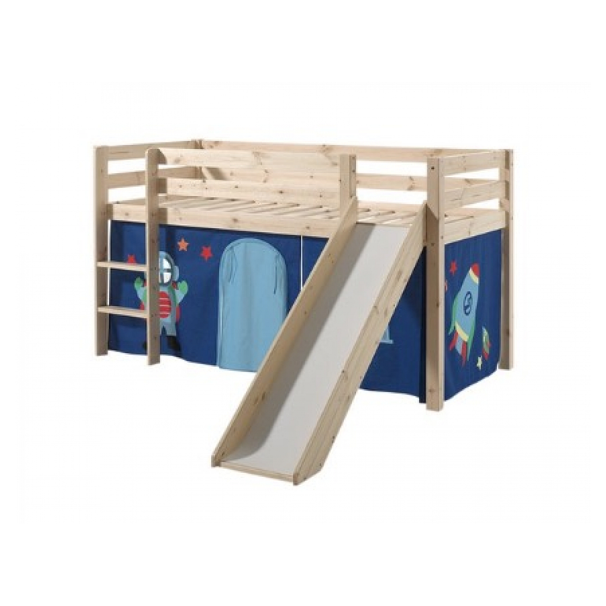 Rideau de lit Astro pour lit mi hauteur couleur unique, VIPACK