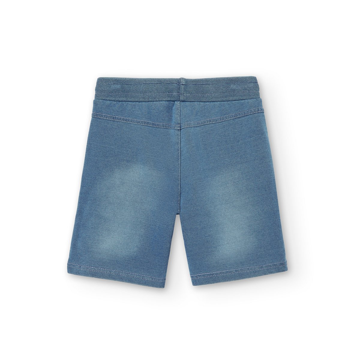 Short garçon tricot avec cordon de serrage bleu, BOBOLI