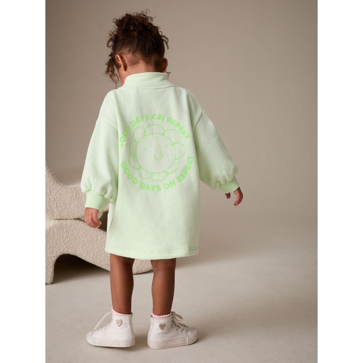 Robe pull à encolure zippée vert, NEXT
