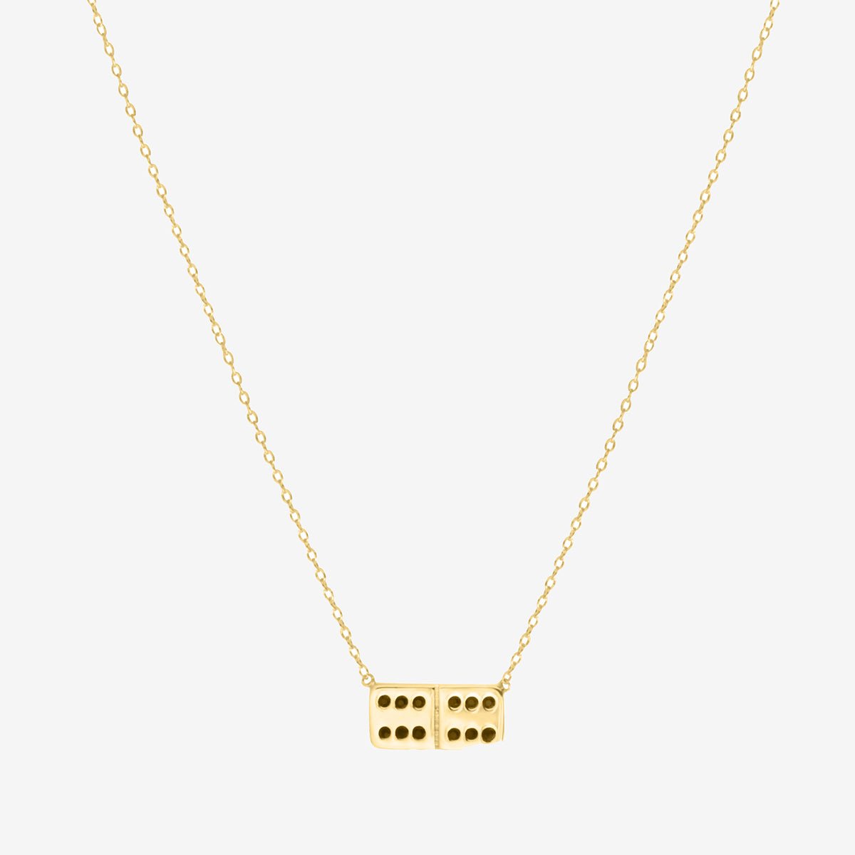 Collier doré jet domino - casino noir, CAROLINE NAJMAN