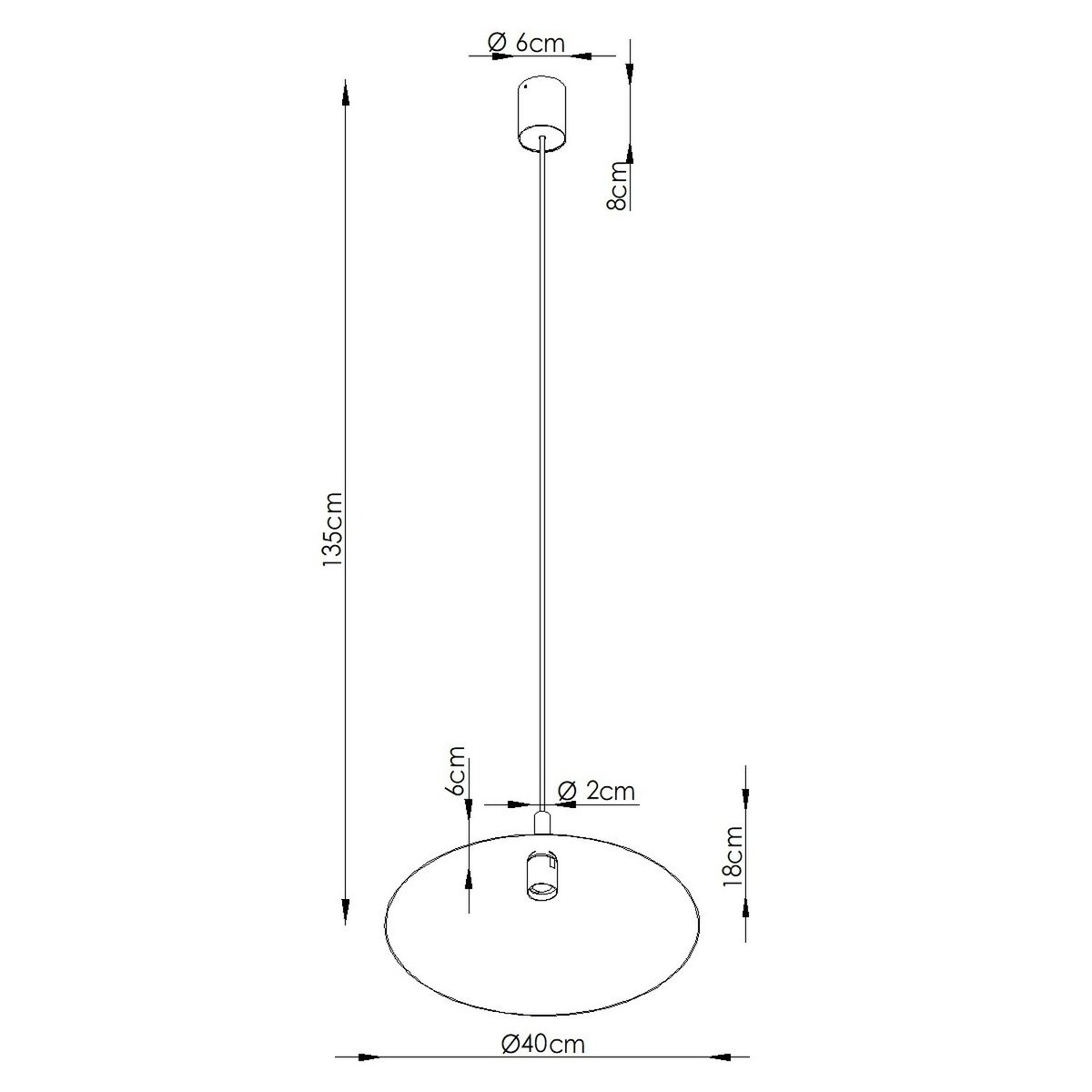 Suspension Acier Sauge E27 1 Nox sauge, EDEN