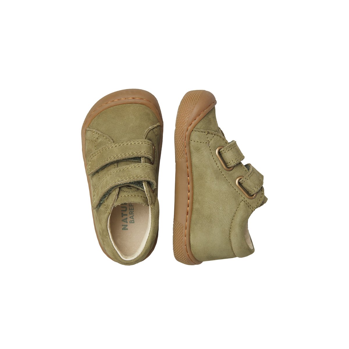 Chaussures barefoot en cuir BAREFOOT AMUR VL kaki-, NATURINO