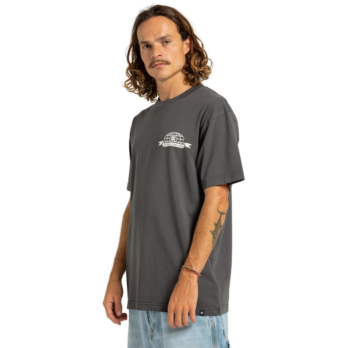 T-shirt à manches courtes STOCK UP. noir black enzyme wash, DC SHOES