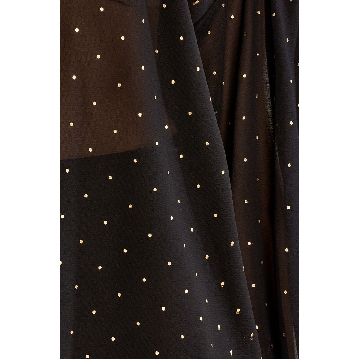 Blouse à pois en semi-transparence noir, MOLLY BRACKEN