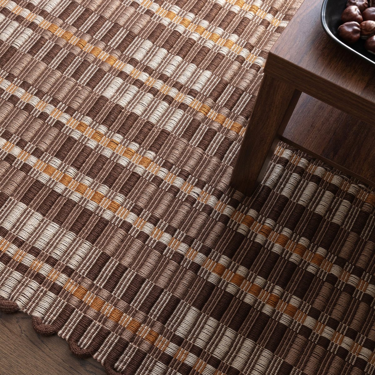 Tapis de salon et chambre moderne RADEN marron, NOVATREND