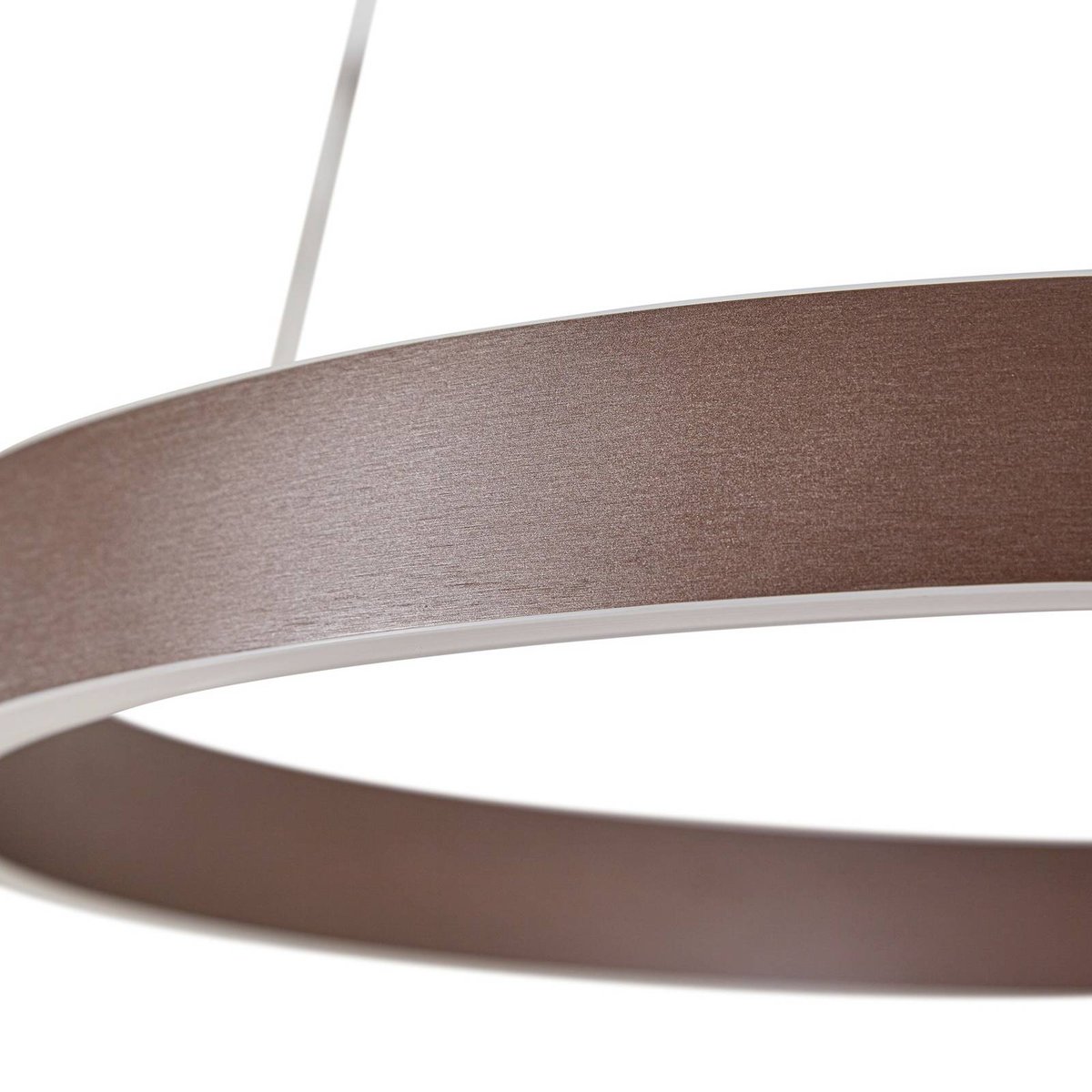 Suspension en métal moderneLED, Yonam marron café, blanc, LUCANDE