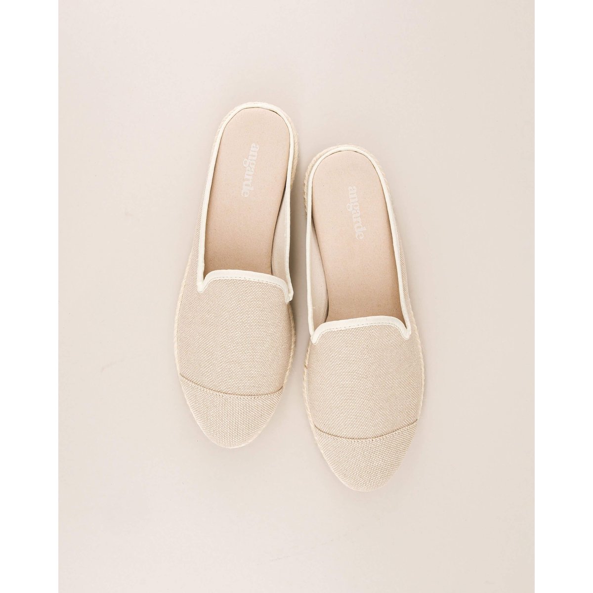 Mule coton recyclé SOCOA beige écru, ANGARDE
