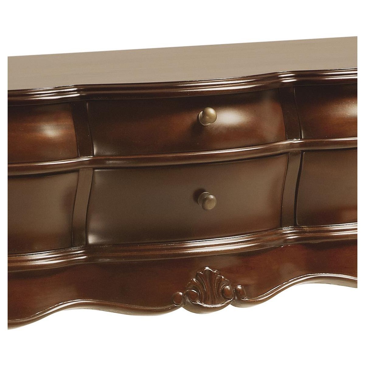 Console 6 tiroirs bronze - HELVINIA marron, DECORATION D’AUTREFOIS