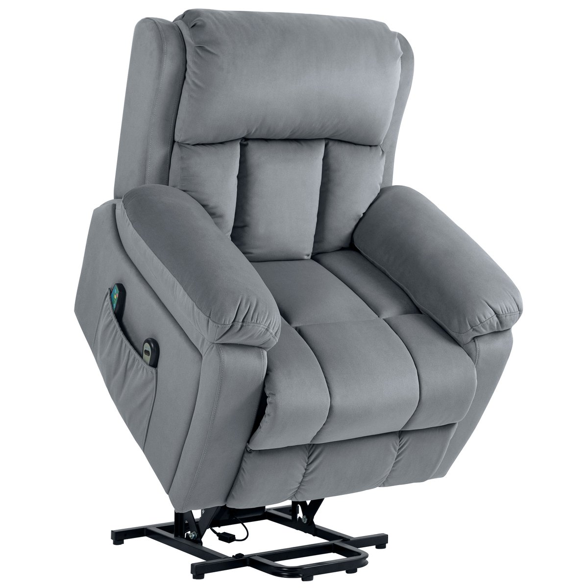 Fauteuil releveur multifonctionnel Tissu gris, HOMCOM