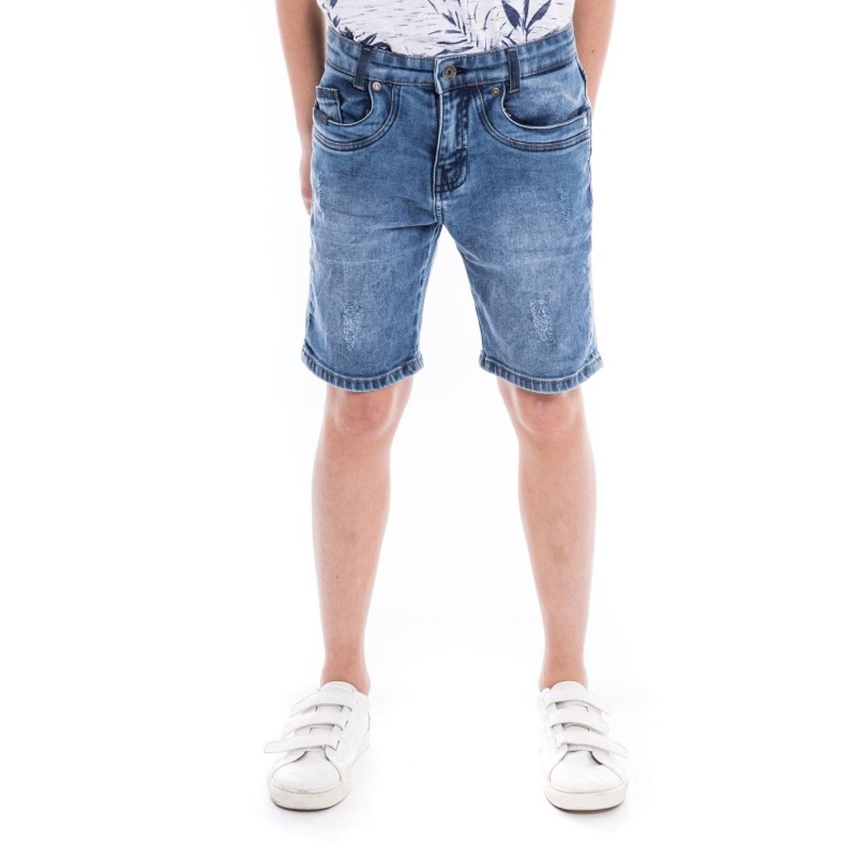 Bermuda En Jean Slim Bakerfield bleu clair, RITCHIE