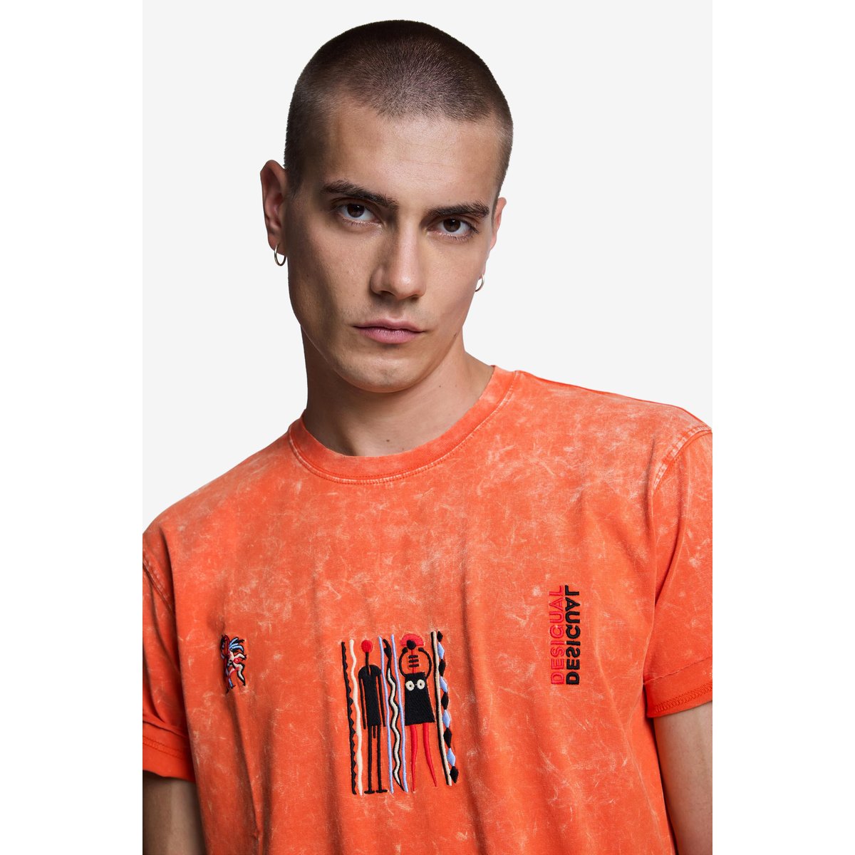 T-shirt imprimé orange, DESIGUAL