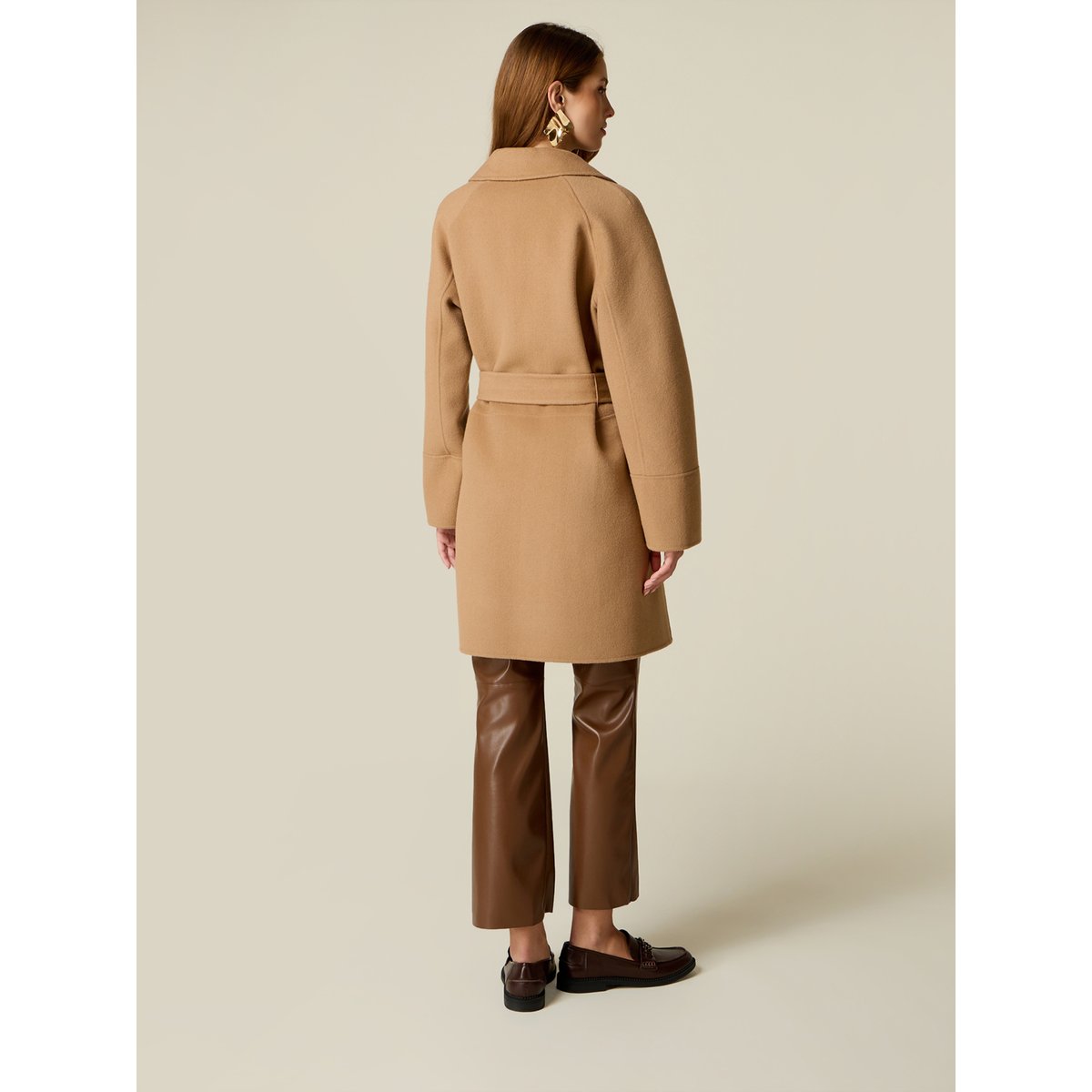 Manteau avec ceinture beige, OLTRE