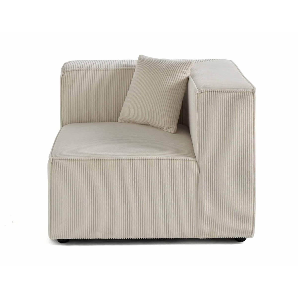 Module d'assise angle réversible velours côtelé, ARTY beige, BEST MOBILIER