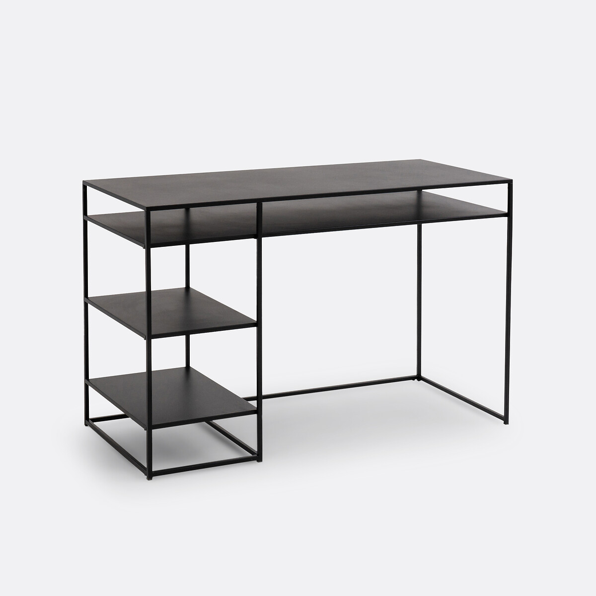 Bureau en métal acier, Miva noir, LA REDOUTE INTERIEURS