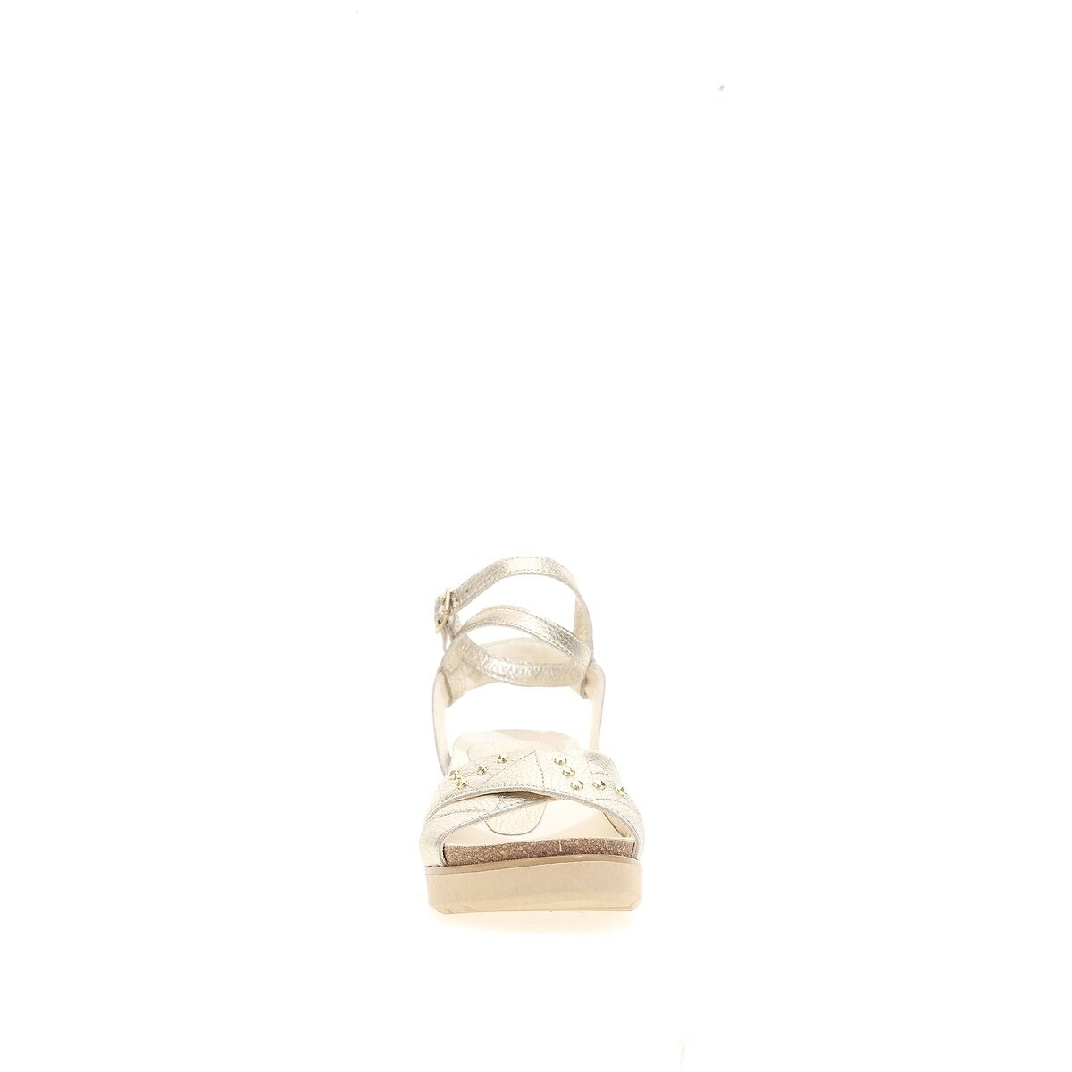 Leather Wedge Sandals platinum, MJUS