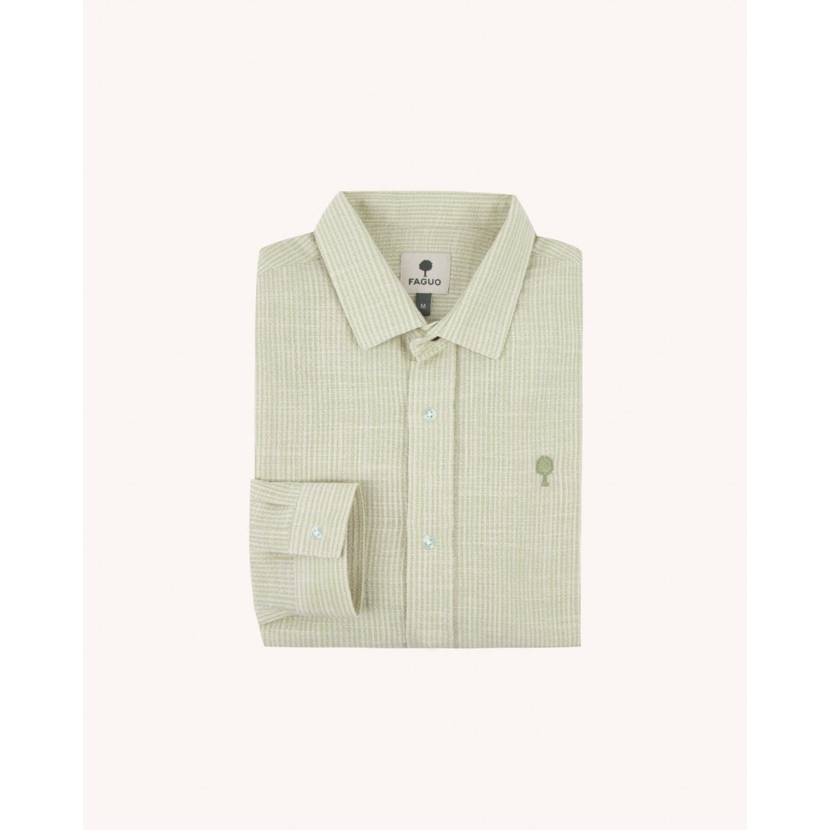 Chemise IRATY écru et vert clair, FAGUO