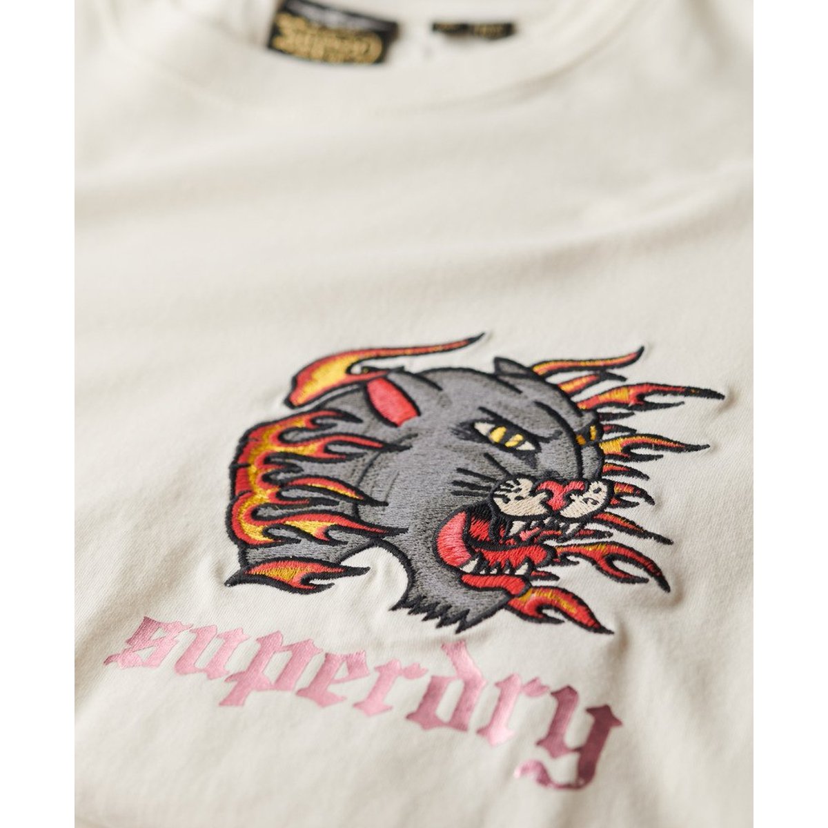T-shirt décontracté Old School Tattoo crème, SUPERDRY