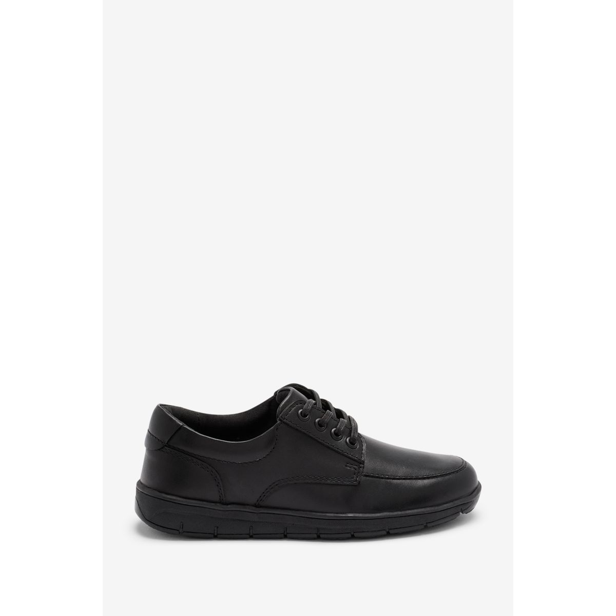 Chaussures D’école En Cuir À Lacets noir, NEXT