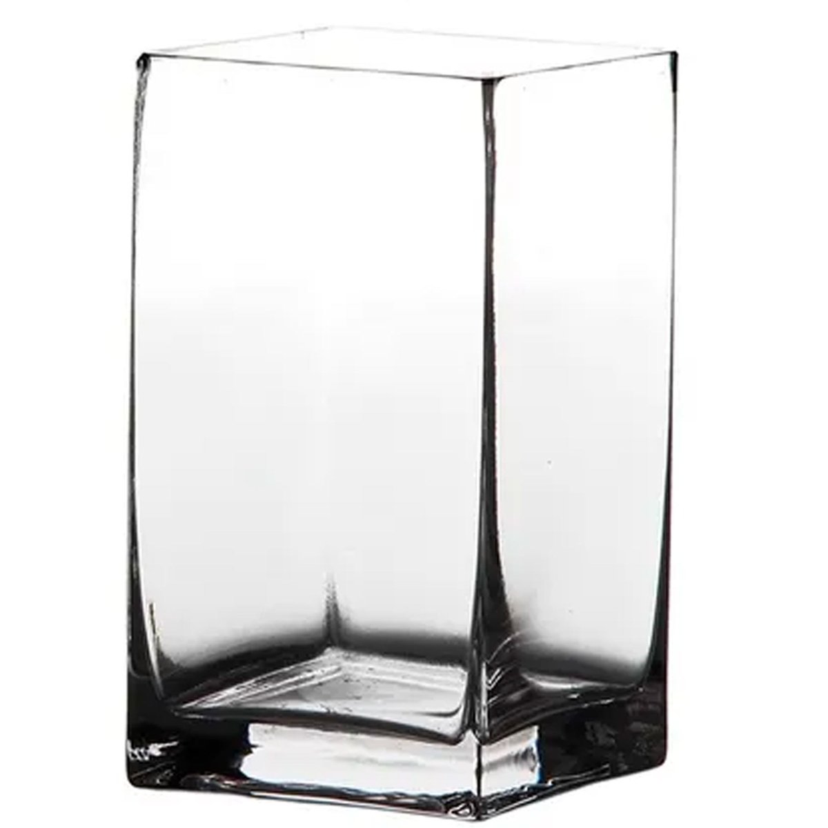 Vase carré en verre transparent 10x10x18cm transparent, WADIGA