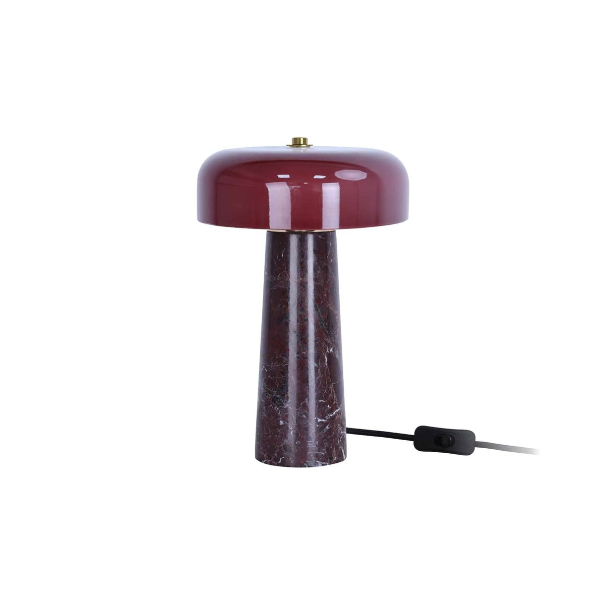 Lampe De Table Marbre LAZIO CONE rouge bordeaux, LEITMOTIV