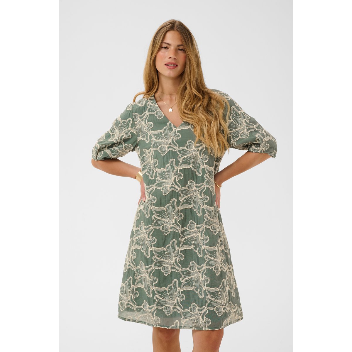 Robe vert mulled basil, CREAM