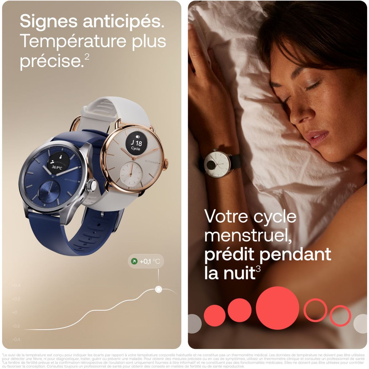 Montre santé Scanwatch 2 42mm Blanche gris, WITHINGS