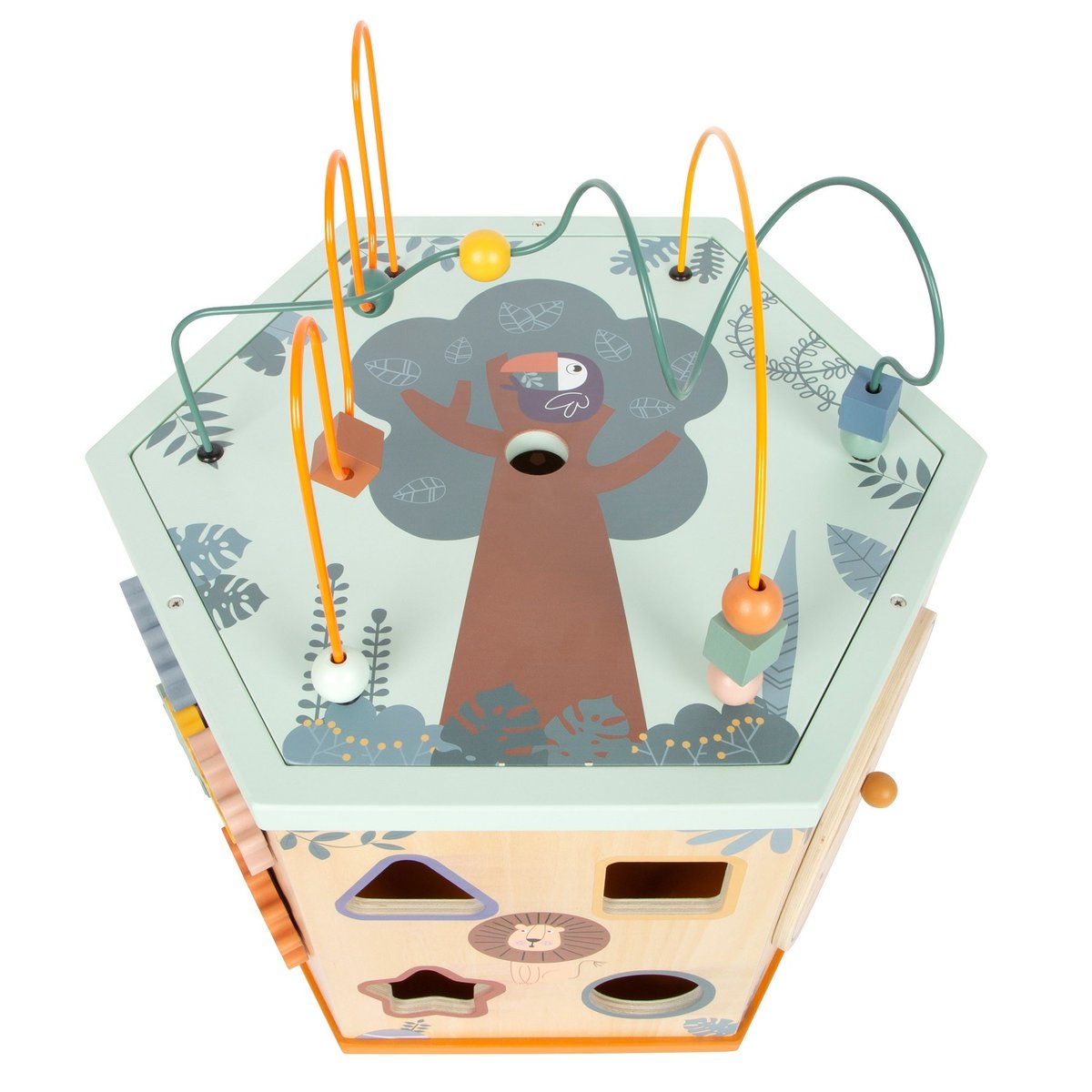 Cube de motricité 7 faces XL Safari beige, SMALL FOOT COMPANY