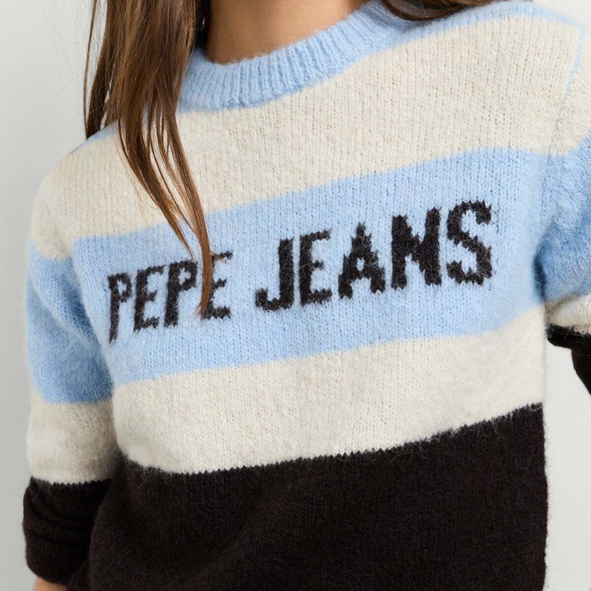 Pull En Maille Avec Logo horizon bleu, PEPE JEANS