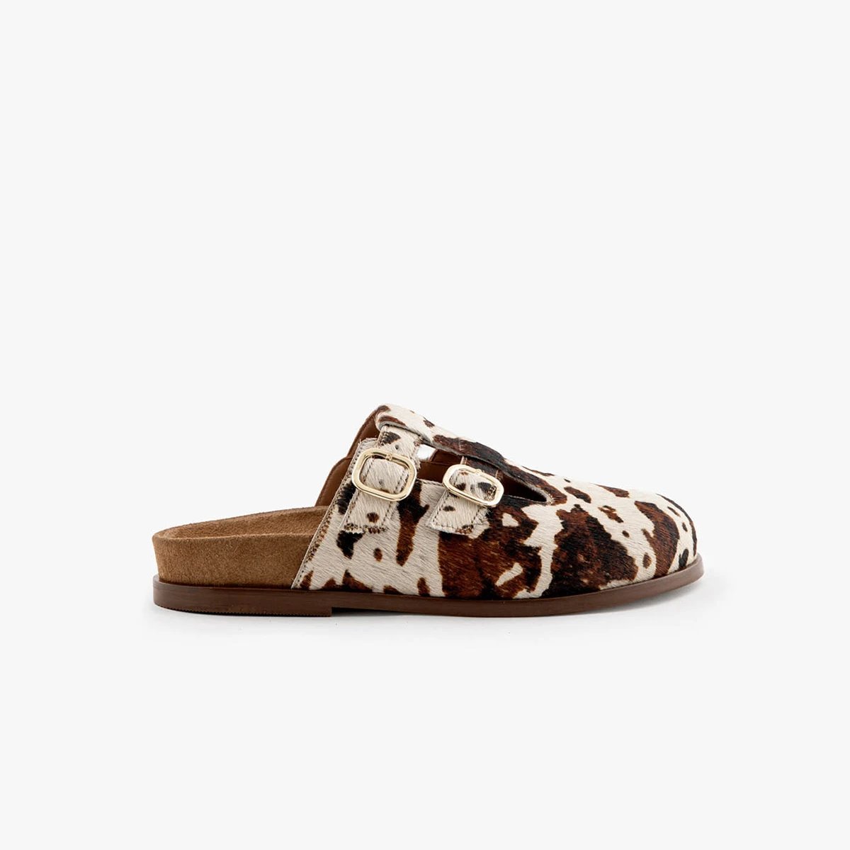Mule cuir façon poulain LUNA vache, MAISON TOUFET