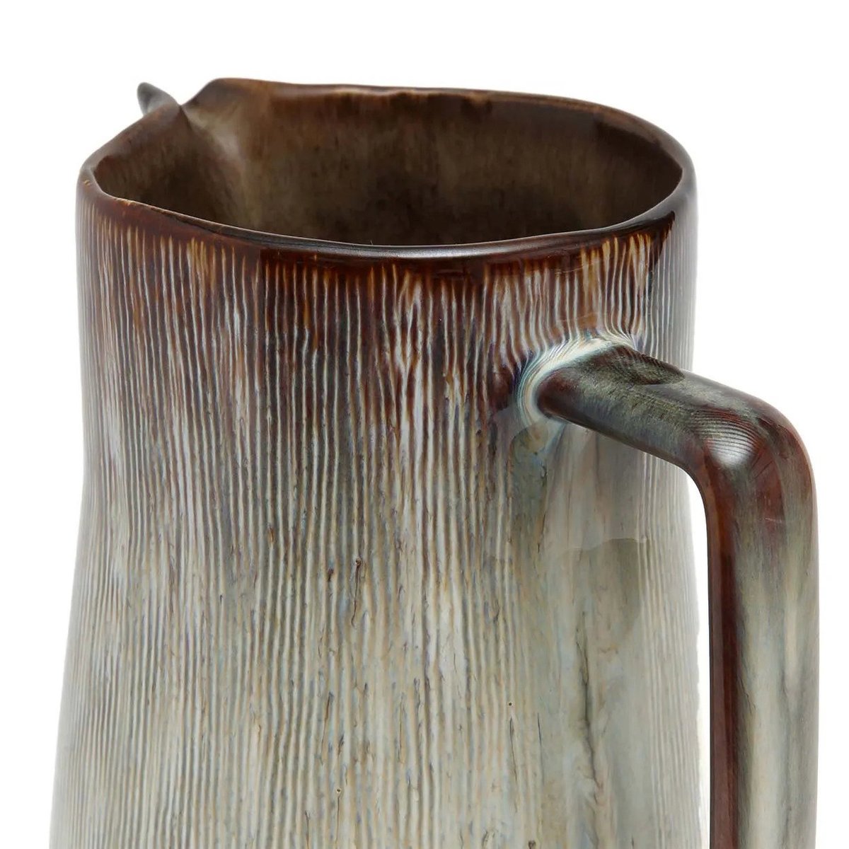 Pichet en grès cérame PENICHE taupe gris, BAZAR BIZAR