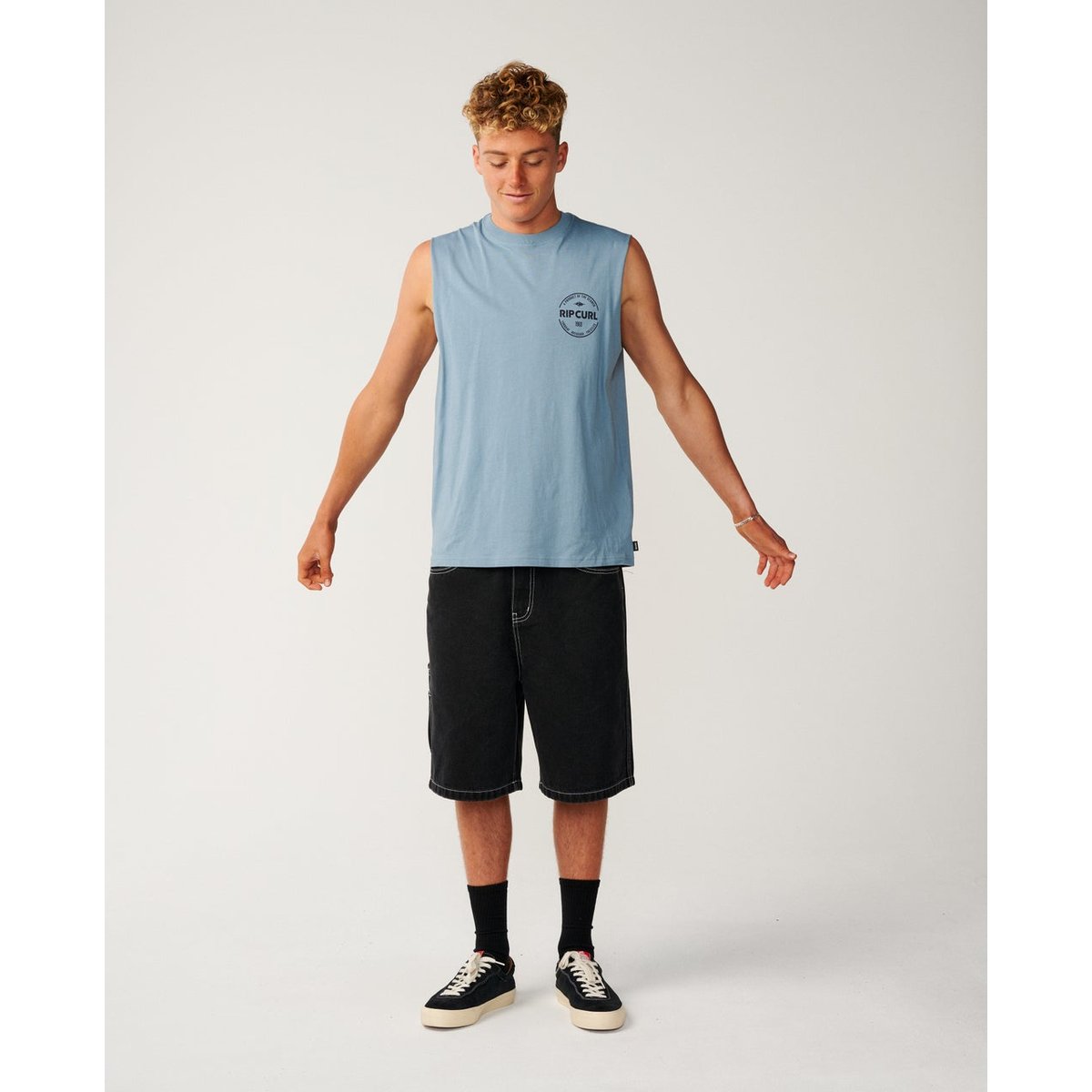 Débardeur STAPLE bleu citadel, RIP CURL