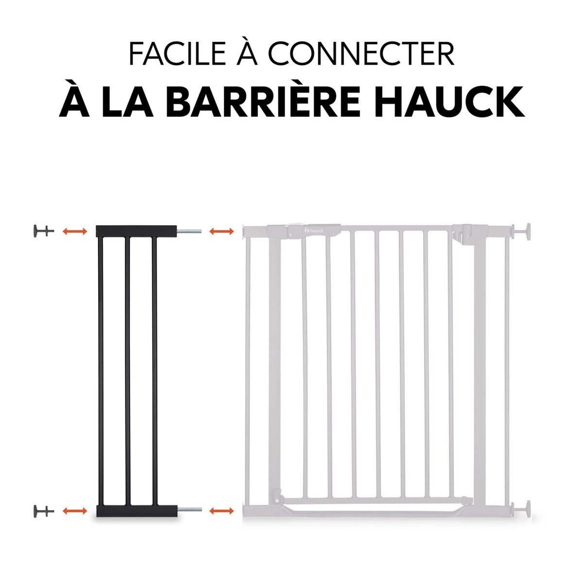 Extension barrière de sécurité noir, HAUCK