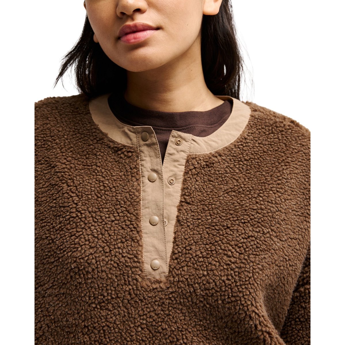 Polaire coupe boxy BARRANCO marron pine bark, QUIKSILVER