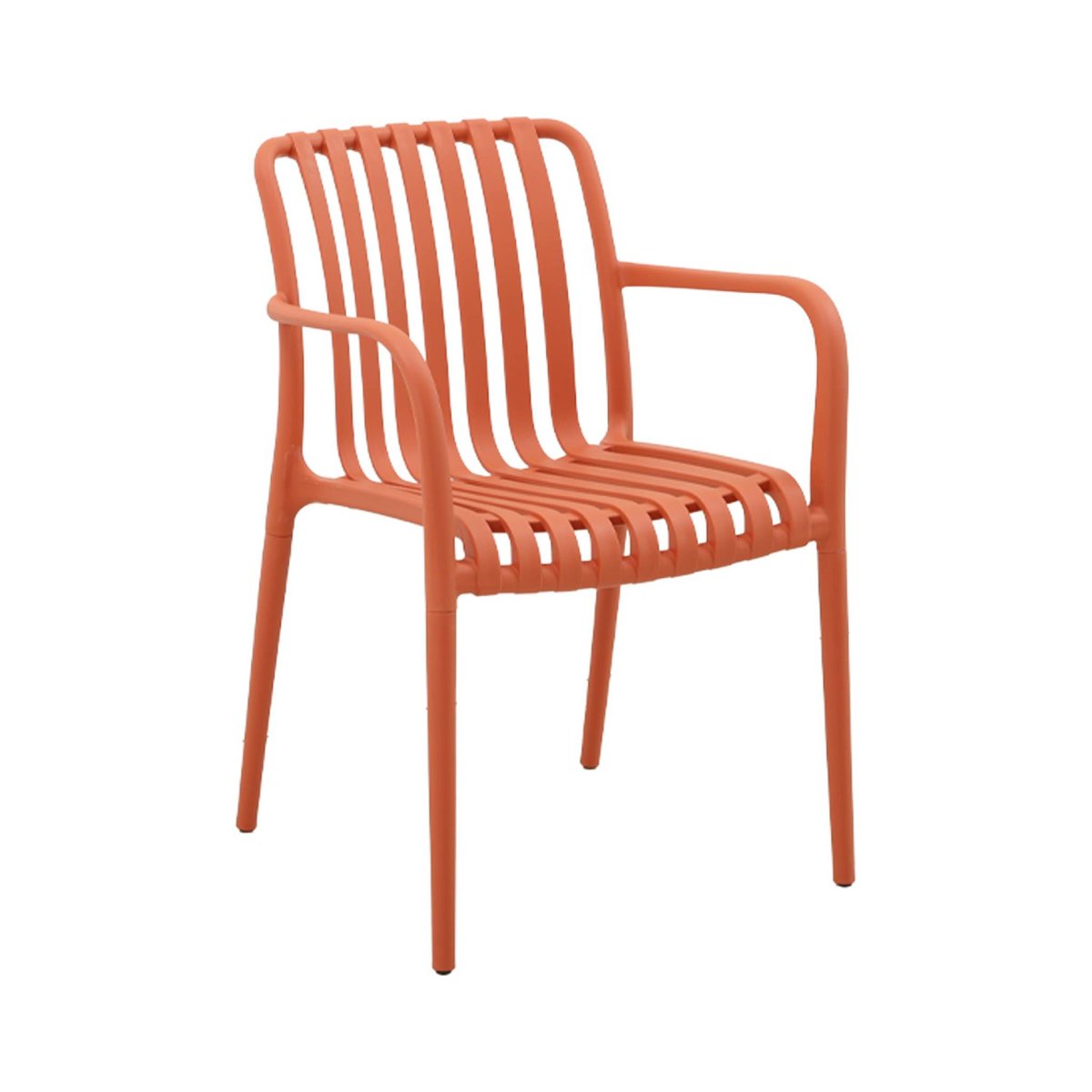 Fauteuil de jardin plastique (lot de 4) AGATHE FAUTEUILS terracotta, SWEEEK