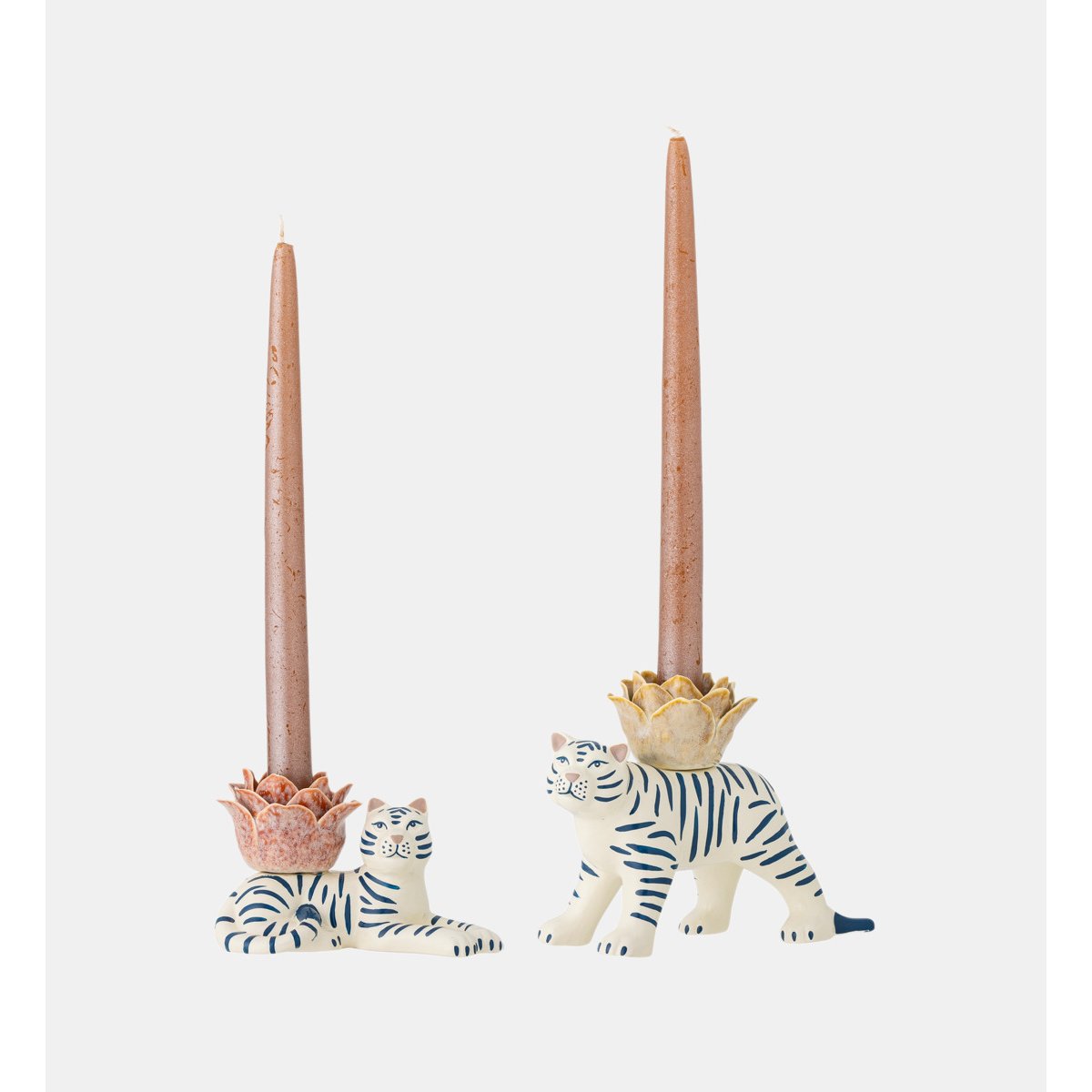 Lot De 2 Bougeoirs blanc, BLOOMINGVILLE