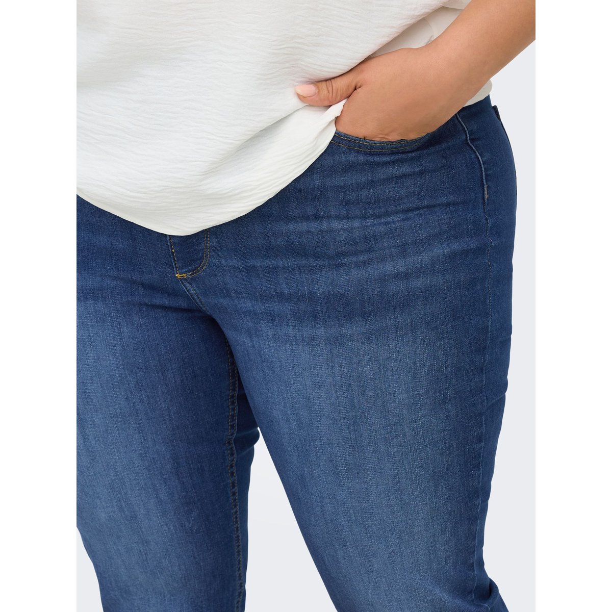 Jean Flared medium blue denim, ONLY CARMAKOMA