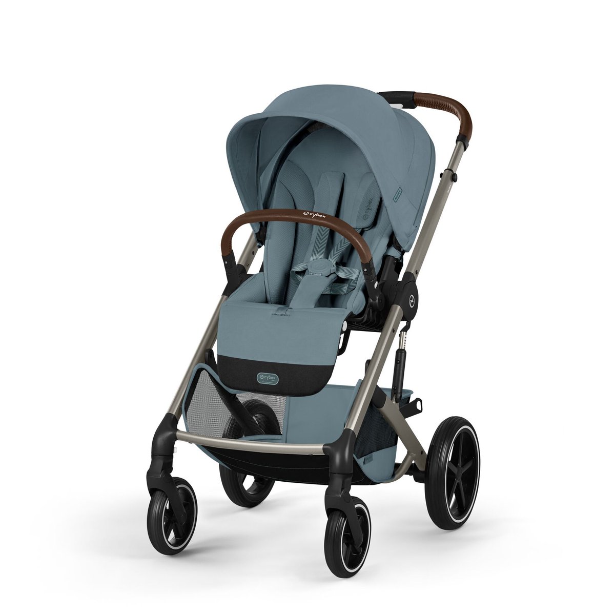 Poussette duo tout terrain Balios S Lux 4 avec nacelle pliable bleu stormy blue, CYBEX