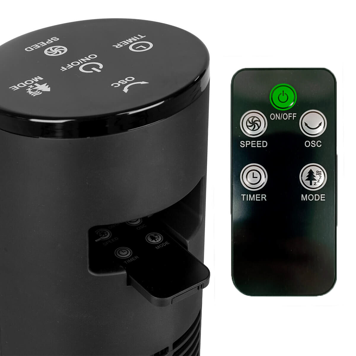 Ventoinha de torre Elite Tower, HAEGER preto , HAEGER