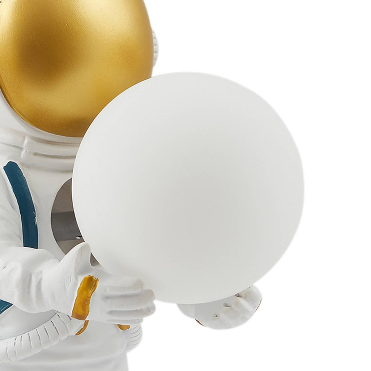 Lampe à poser en céramique jeunes, Kosmo blanc, or, LINDBY